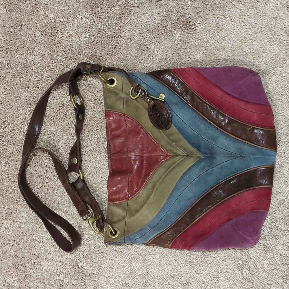 Fossil leather handbag